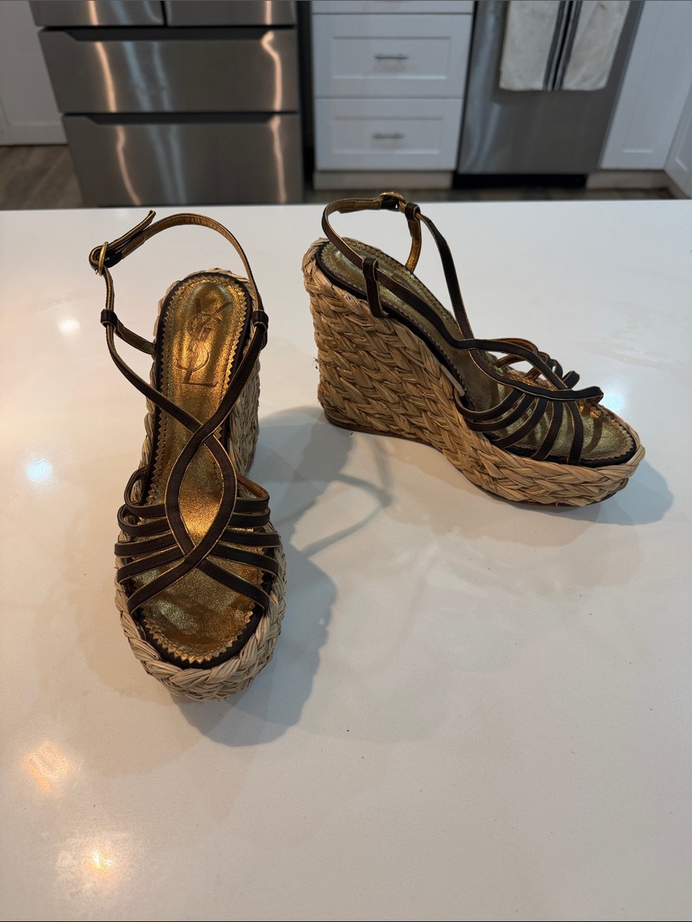 YSL wedge Vintage sandal👠 Y2K